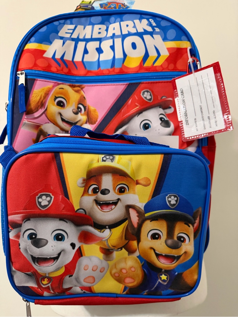 Paw Patrol Kids Backpack with lunchbox